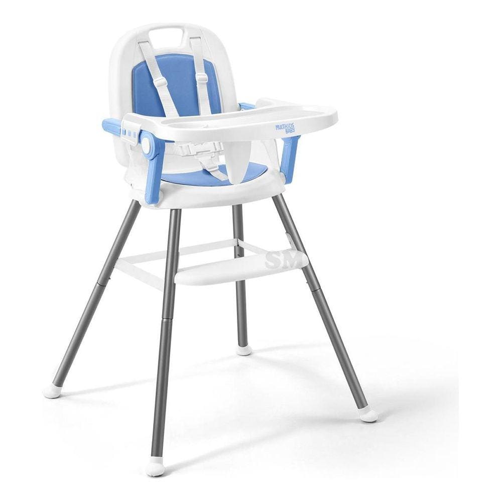 Cadeira Alimentacao Portatil Refeição Bebe Cadeirinha Azul
