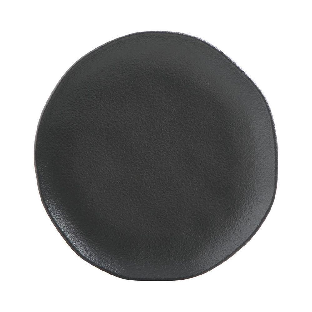 Prato Sobremesa Organico Preto Matte Porto Brasil 6 Peças