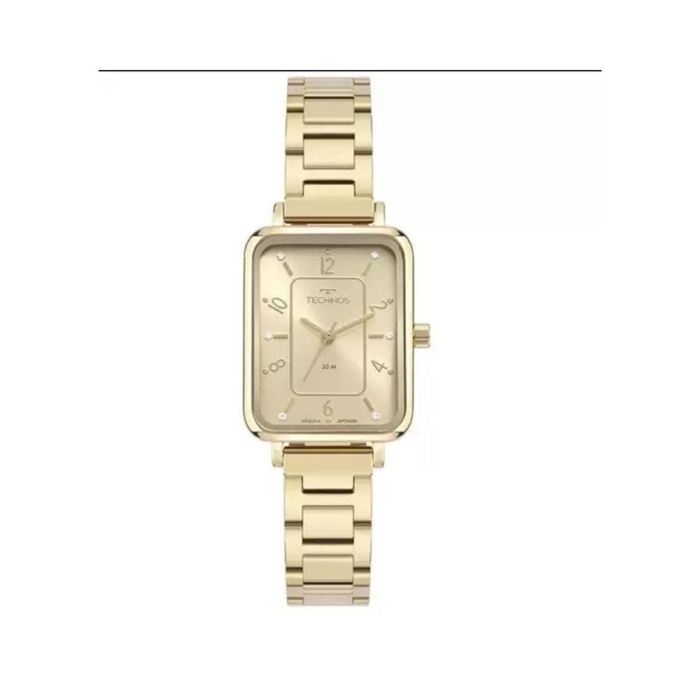 Relógio Dourado Feminino Technos Mini Gl32Am/1X