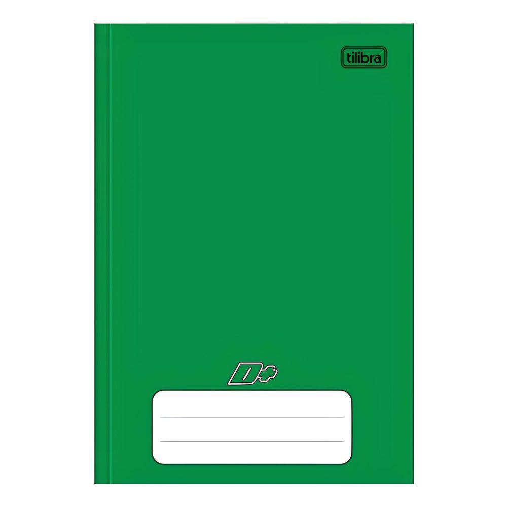 CADERNO BROCHURA CAPA DURA 140mm X 200mm 96 FOLHAS D+ VERDE