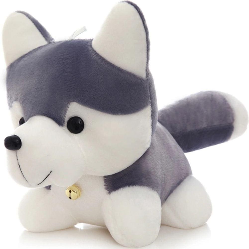 Husky Siberiano De Pelúcia Com Sininho Divertido E Fofinho