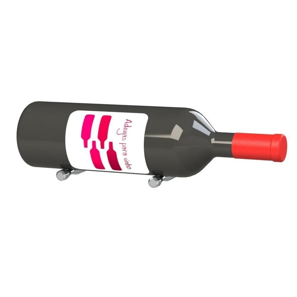 Suporte 1 Garrafa Pino Aluminio Garrafeiros 13X75Mm Kit 2Un