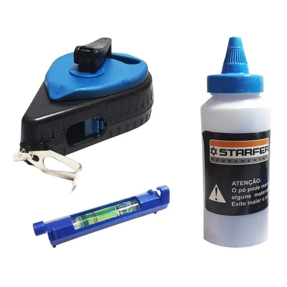 Kit Giz Linha Azul Pedreiro Gesseiro Drywall 3 Peças