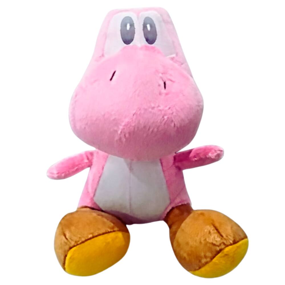 Pelúcia Yoshi Rosa 30cm da Turma do Mario Bros