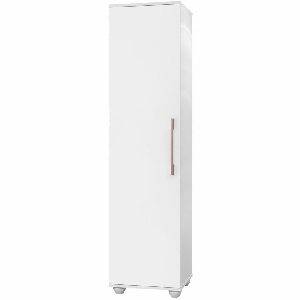 Armário Multiúso Sofia J&A Móveis 01 porta 05 prateleiras – Branco Brilho