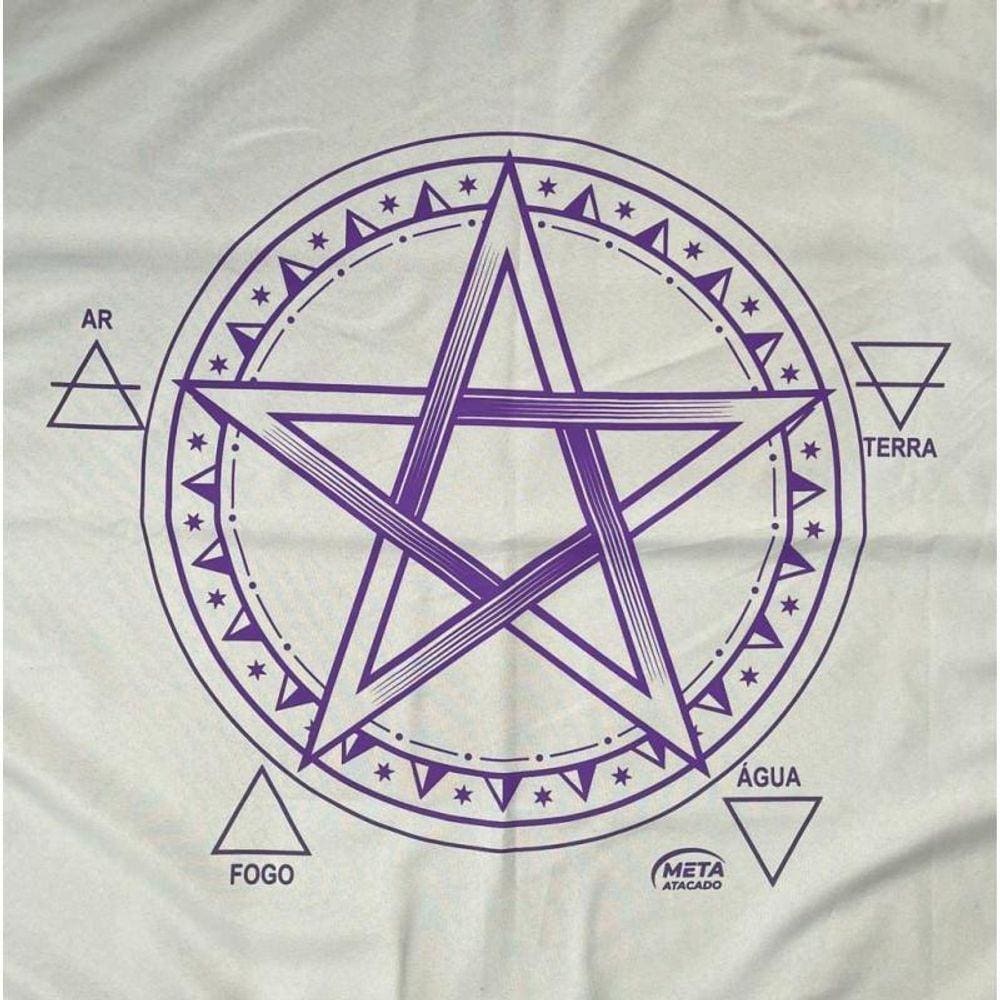 Toalha Pentagrama Tecido Jogo Cartas Tarot - Selecione A Cor