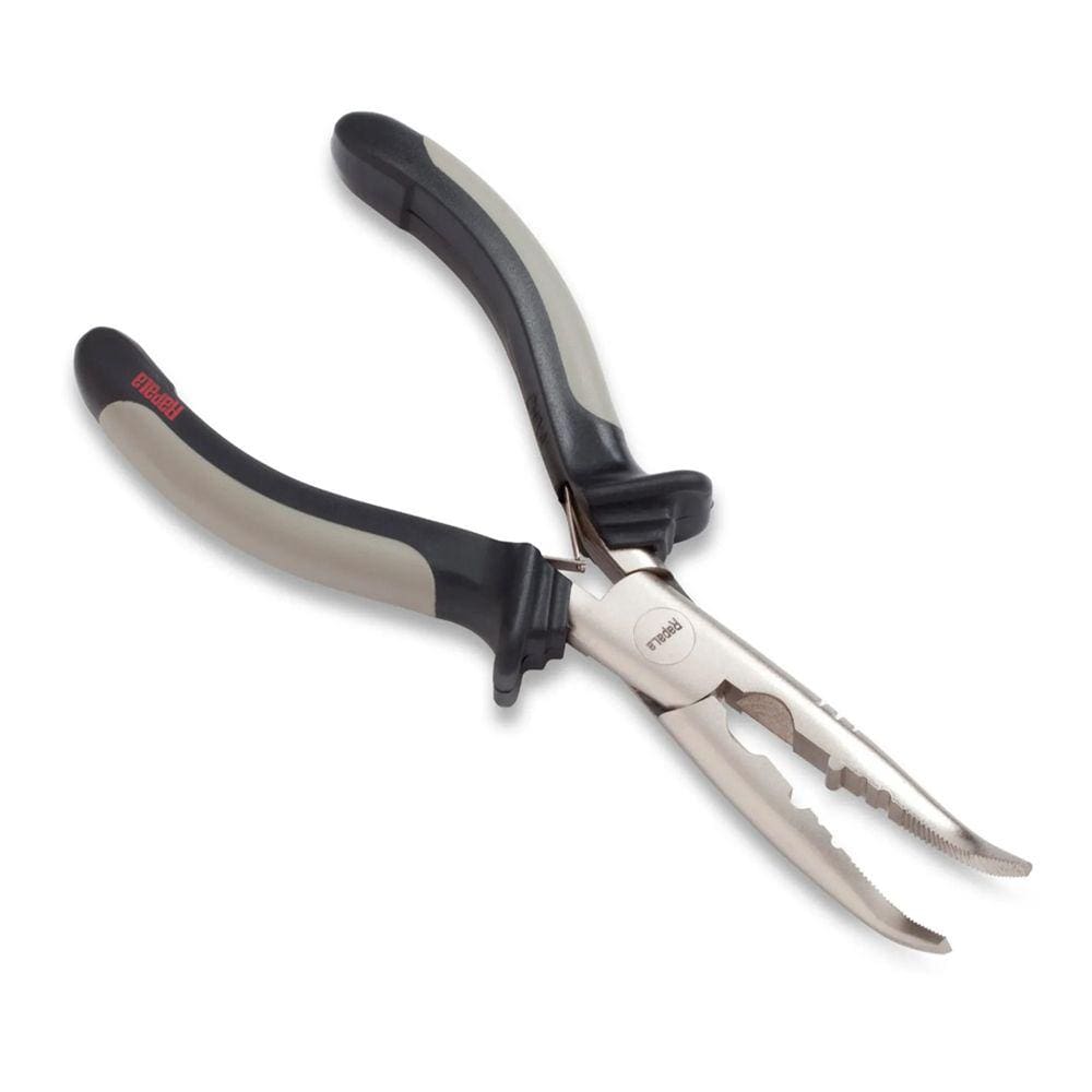 Alicate Pesca Bico Curvo Rapala Fisherman`s Pliers 16,5cm cor Preto Aço Carbono