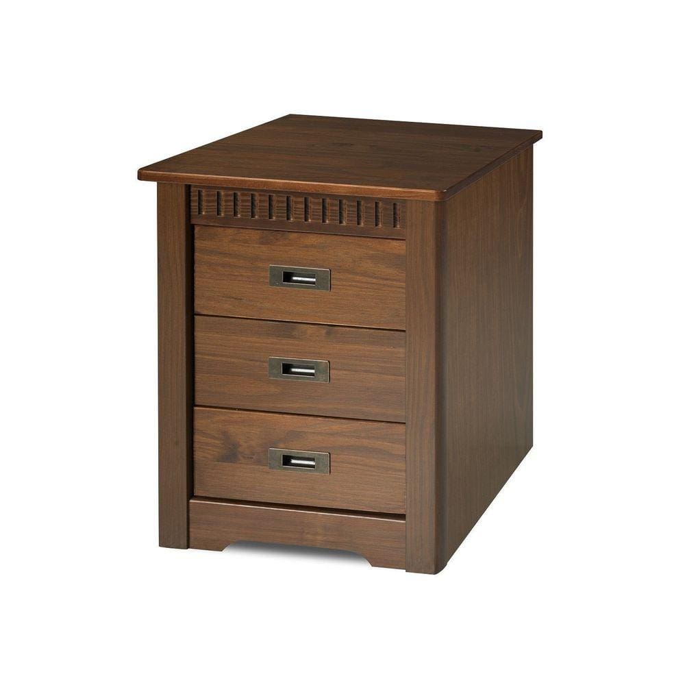 Mesa de Cabeceira 3 Gavetas Paris Amendoa