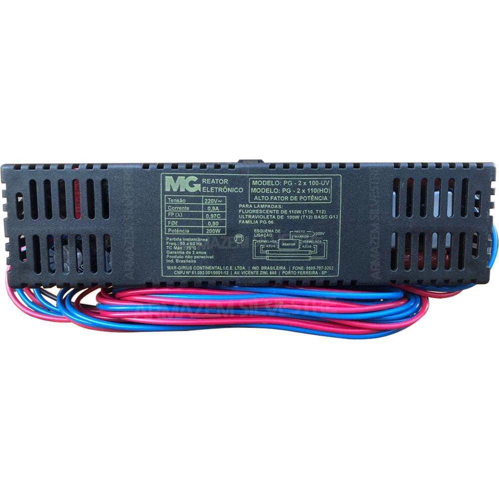 5 Reator Eletrônico 2 X 100w 220v Lampada Ho Bronzeamento Margirius