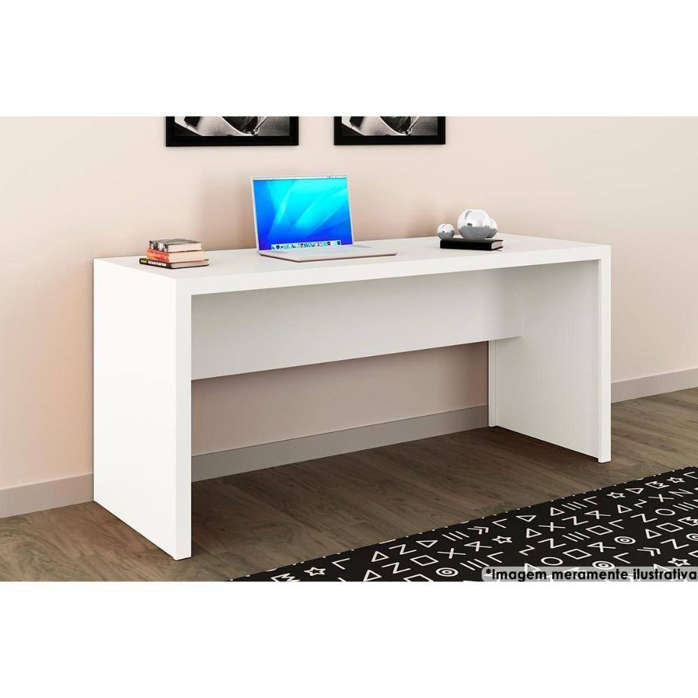 Mesa Secretária Escritório ME4109 Branco - Tecno Mobili