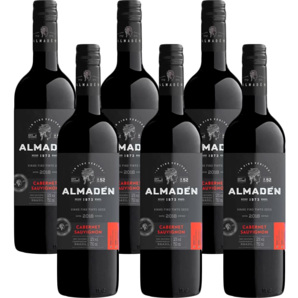 Cx 6 Vinho Tinto Seco Cavernet Sauvignon Almadén 750 ml