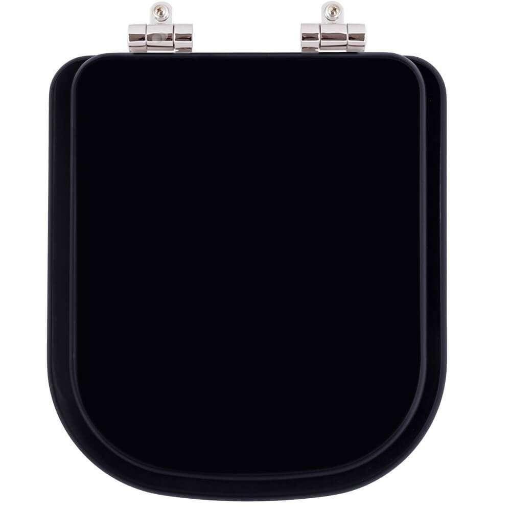 Assento Sanitário Poliester Soft Close Axis Ebano para vaso Deca