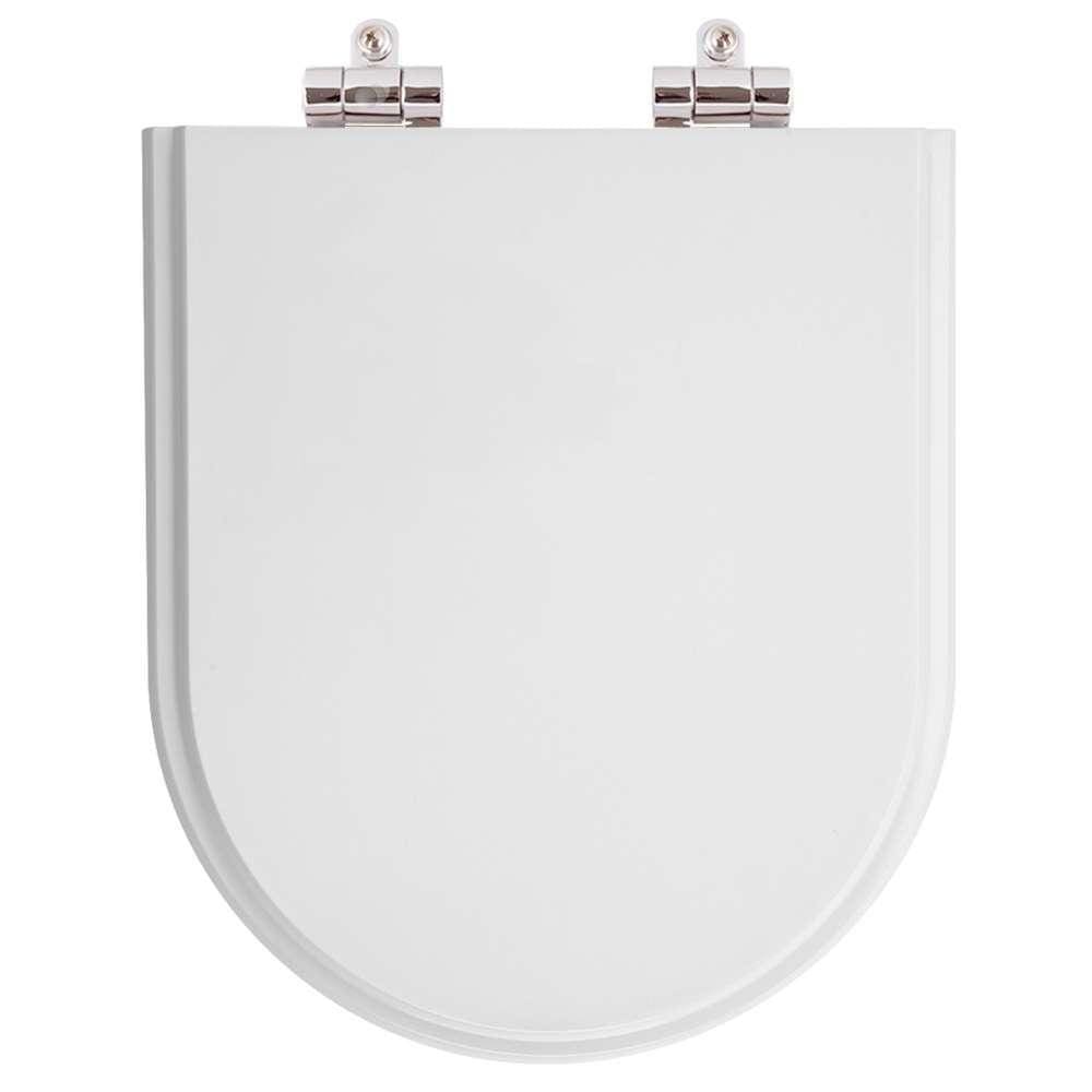 Tampa De Vaso Poliester Com Amortecedor Oxford Branco Para Bacia Deca