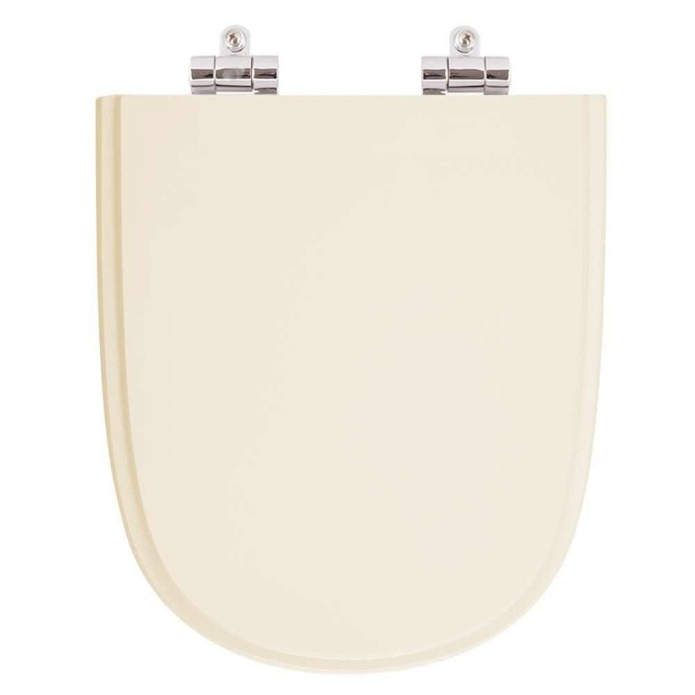 Assento Sanitario Poliester com Amortecedor Ezedra Bone (Bege Claro) para Vaso Ideal Standard
