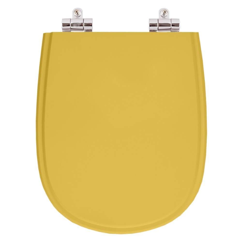 Assento Sanitário Poliester Soft Close Paris Amendoa para vaso Ideal Standard