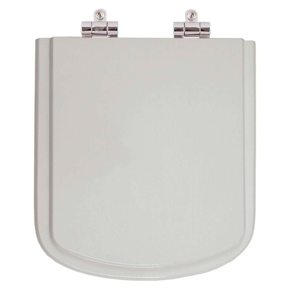 Assento Sanitário Poliester Soft Close Bali Cinza Platina (Cinza Claro) para vaso Incepa