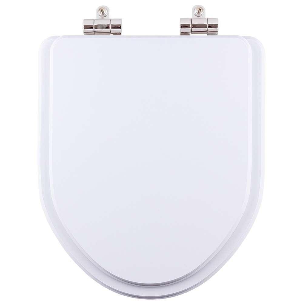 Assento Sanitário Poliéster Fechamento Lento Gunna Branco para vaso Eternit