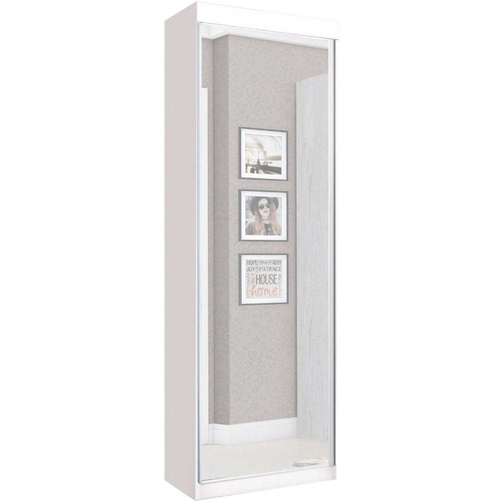 Sapateira Roupeiro Thor J&A Móveis 01 porta com espelho – Branco Brilho