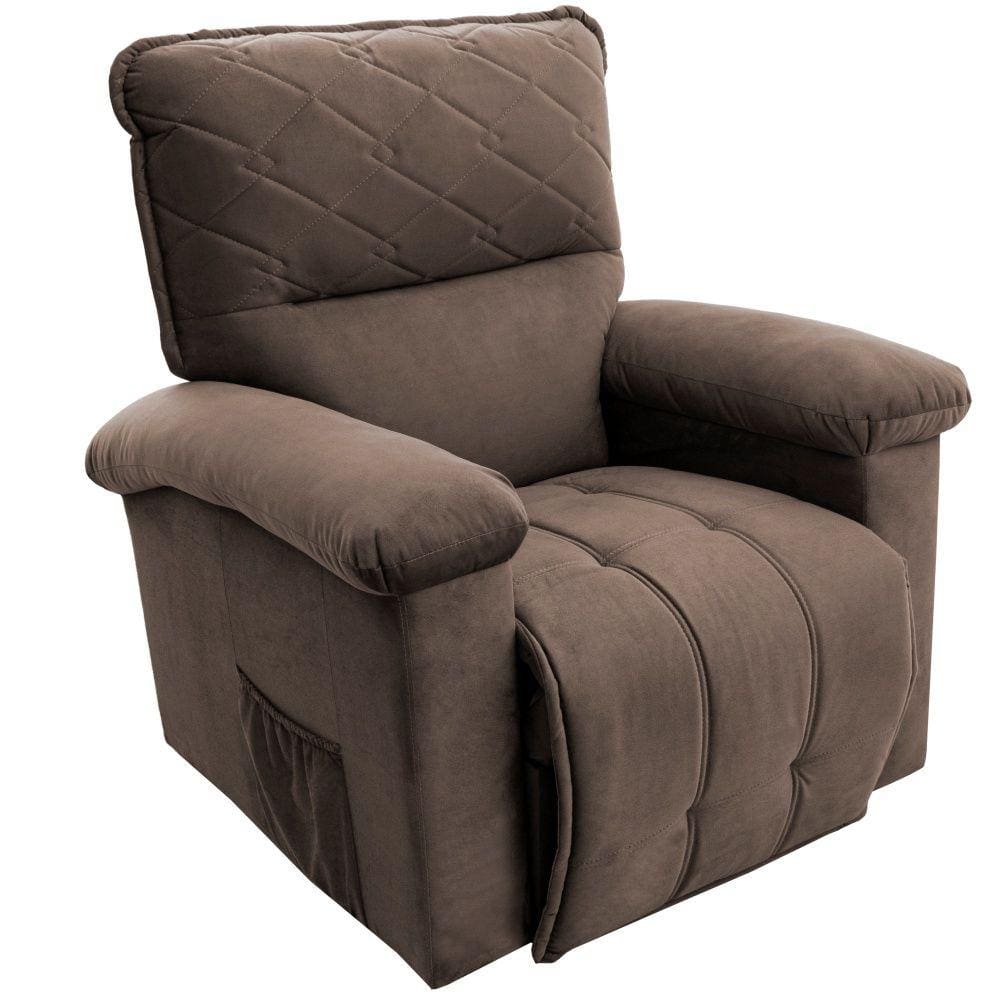 Poltrona do Papai Reclinável Hellen Gávea em tecido Velut - Tabaco