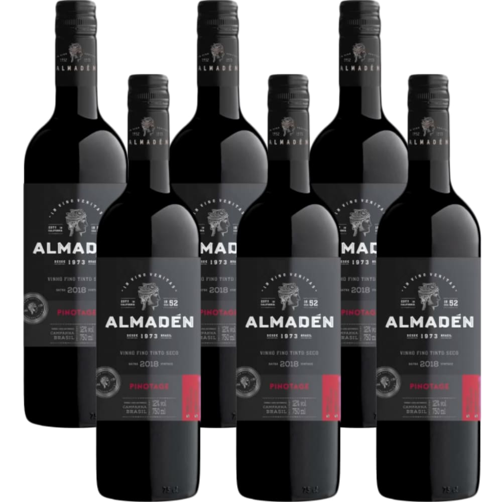 Cx 6 Vinho Tinto Seco Pinotage Almadén  750 ml