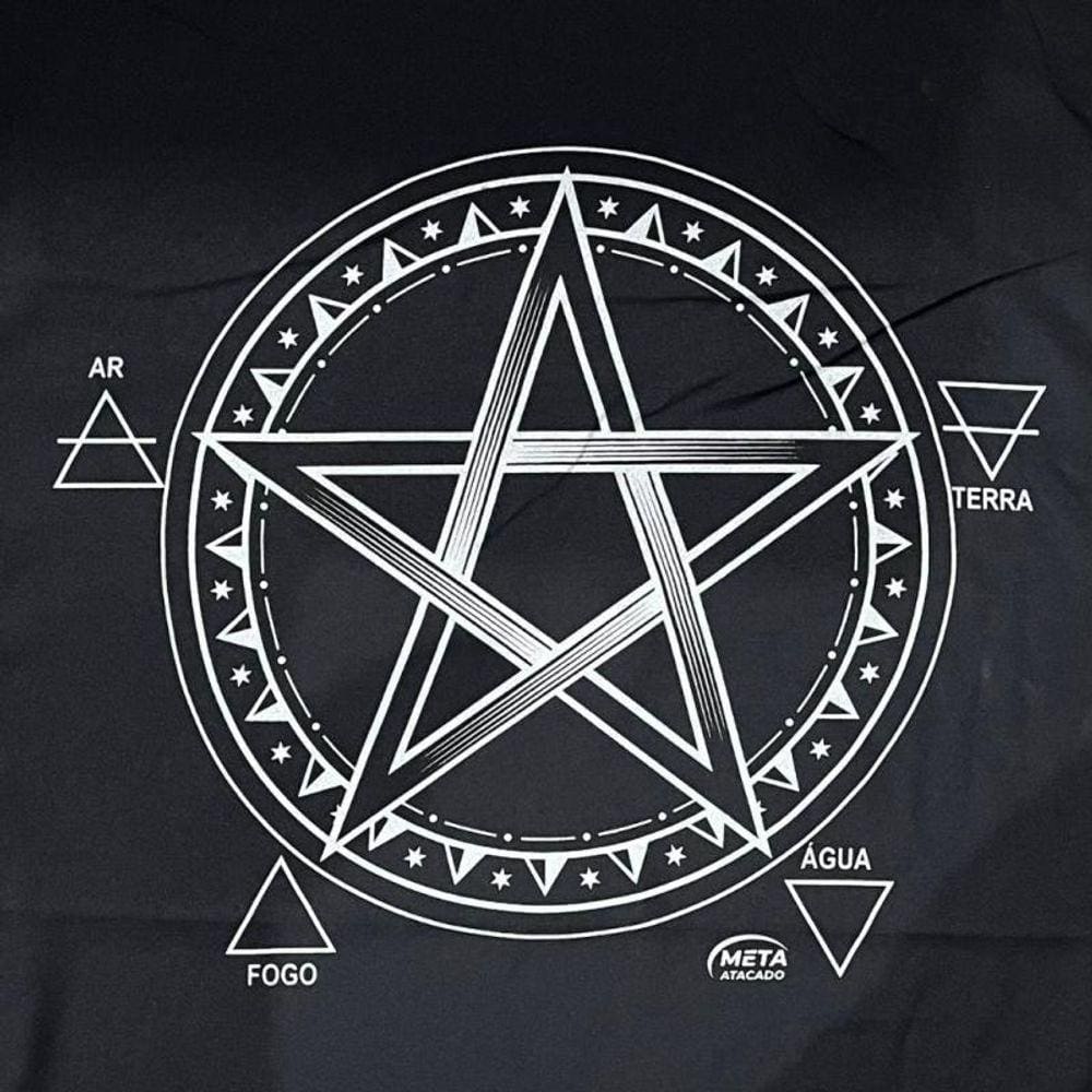 Toalha Pentagrama Tecido Jogo Cartas Tarot - Selecione A Cor