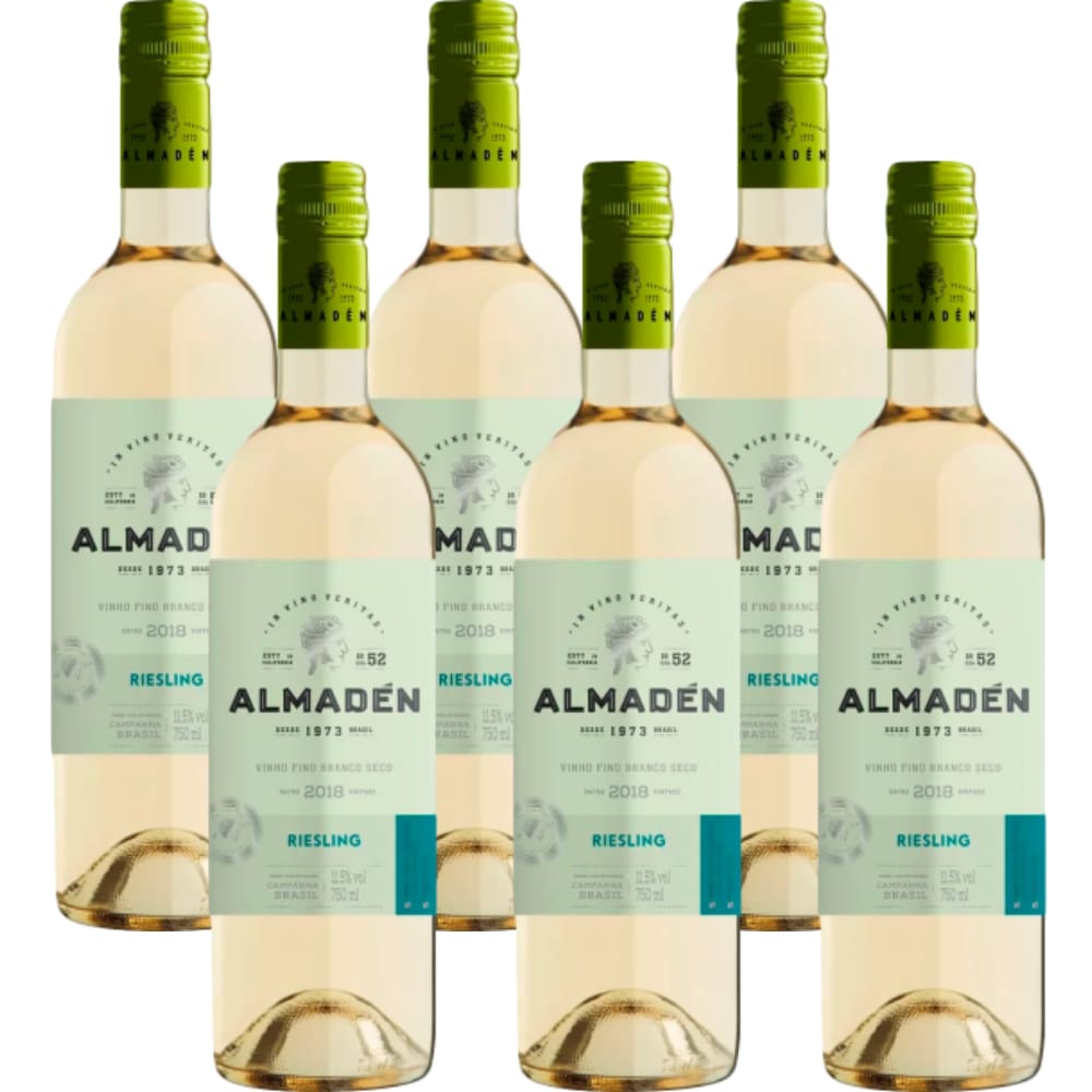 Cx 6 Vinho Branco Seco Riesling Almadén 750 ml