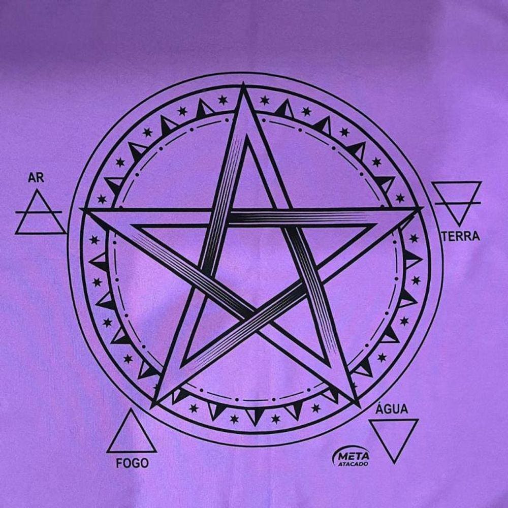Toalha Pentagrama Tecido Jogo Cartas Tarot - Selecione A Cor