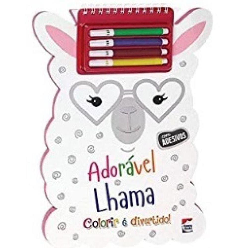Livro Colorir E Divertido Adorável Lhama