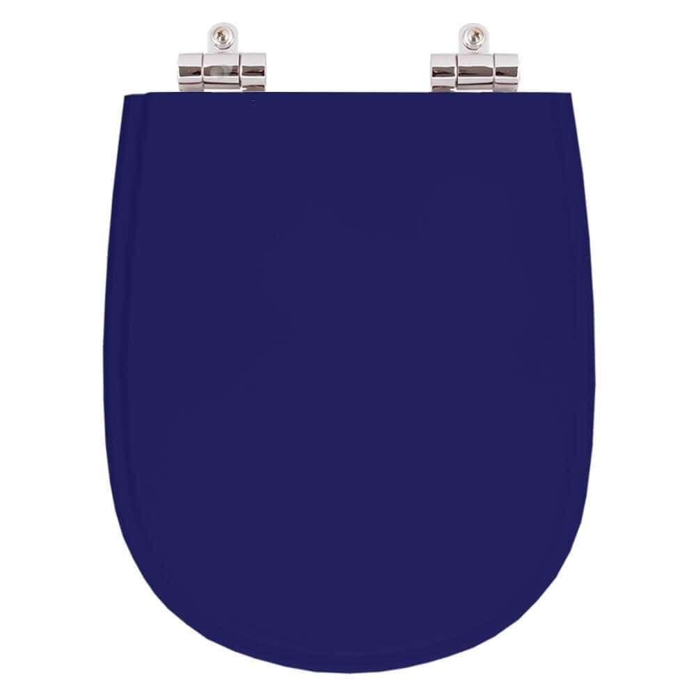 Assento Sanitario Poliester com Amortecedor Paris Azul Cobalto para Vaso Ideal Standard