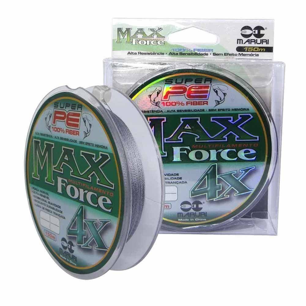 Linha De Pesca Multifilamento 150m Max Force 4 Fios Medida 0,27mm