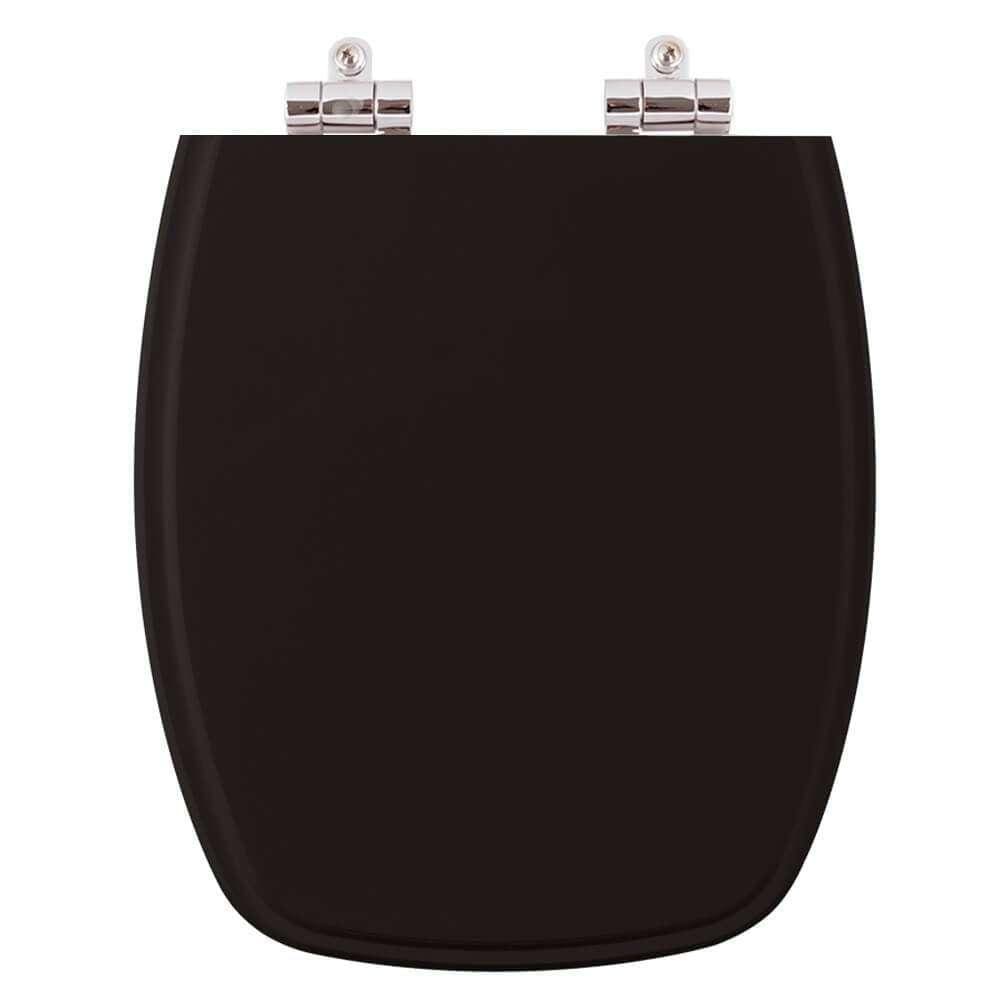 Assento Sanitário Poliester Soft Close Primula Plus Preto para vaso Fiori 6lpf
