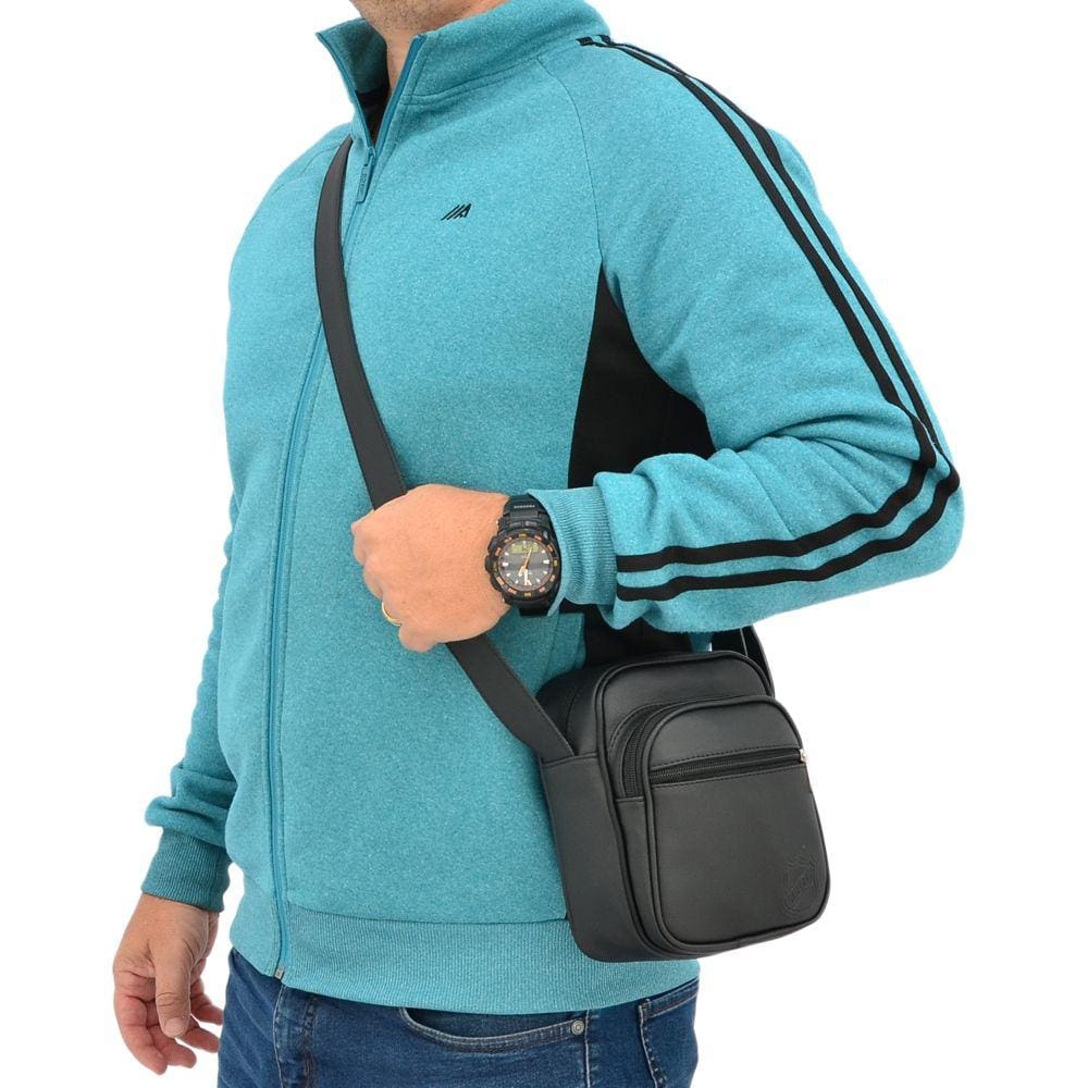 Shouder Bag Masculina Bolsa Transversal Pequena Ziper Dia a Dia Alta Qualidade