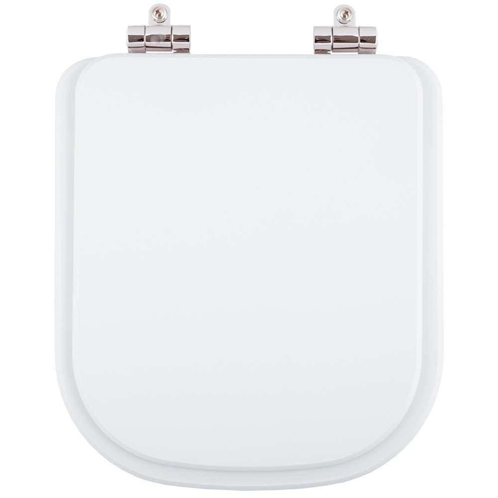 Tampa De Vaso Poliester Com Amortecedor Piano Branco Para Bacia Deca