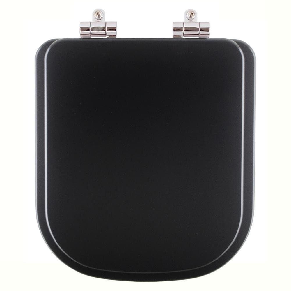 Assento Sanitário Poliester Soft Close Debba Onix (Preto Fosco) para vaso Roca