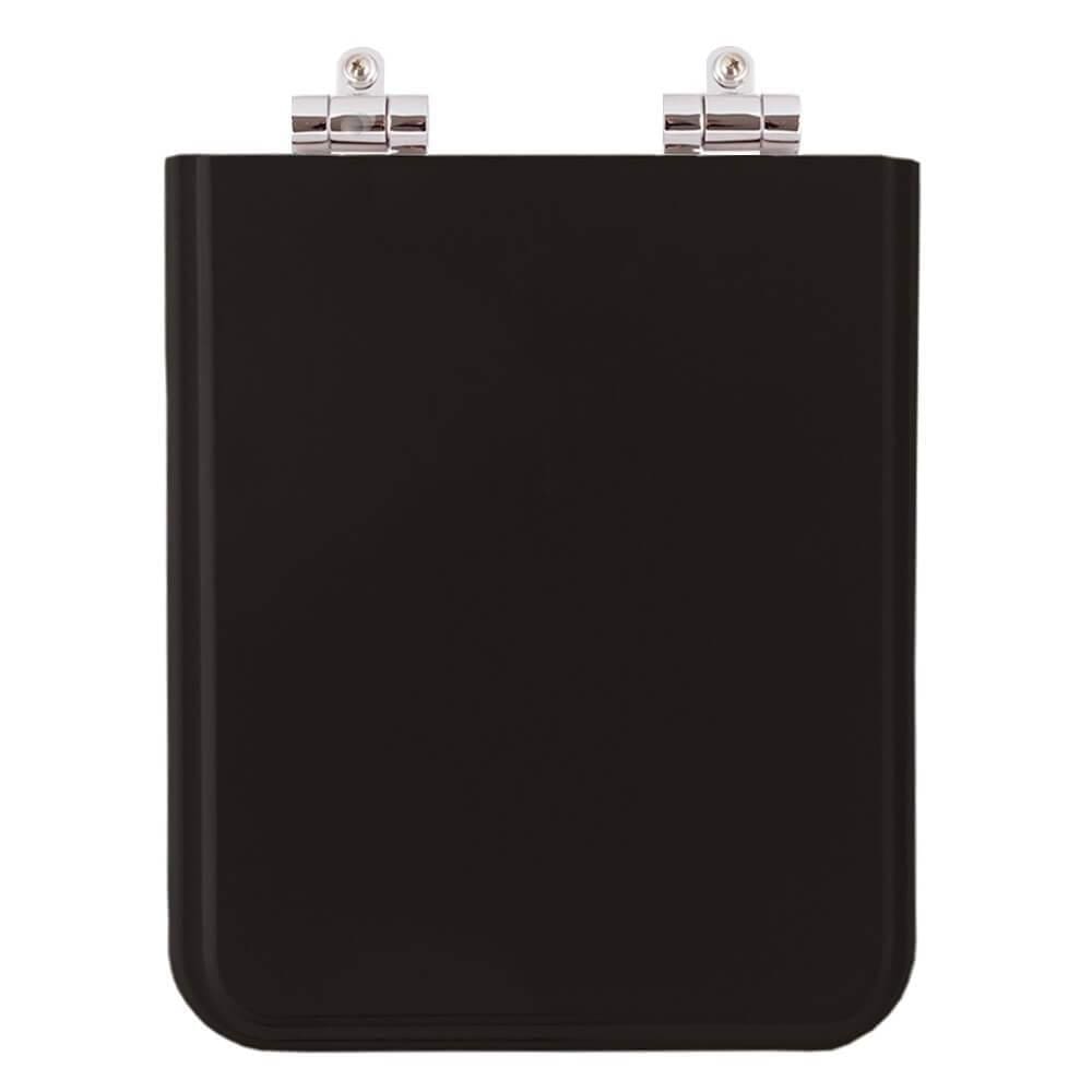 Assento Sanitário Poliester Soft Close Square Preto para vaso Incepa
