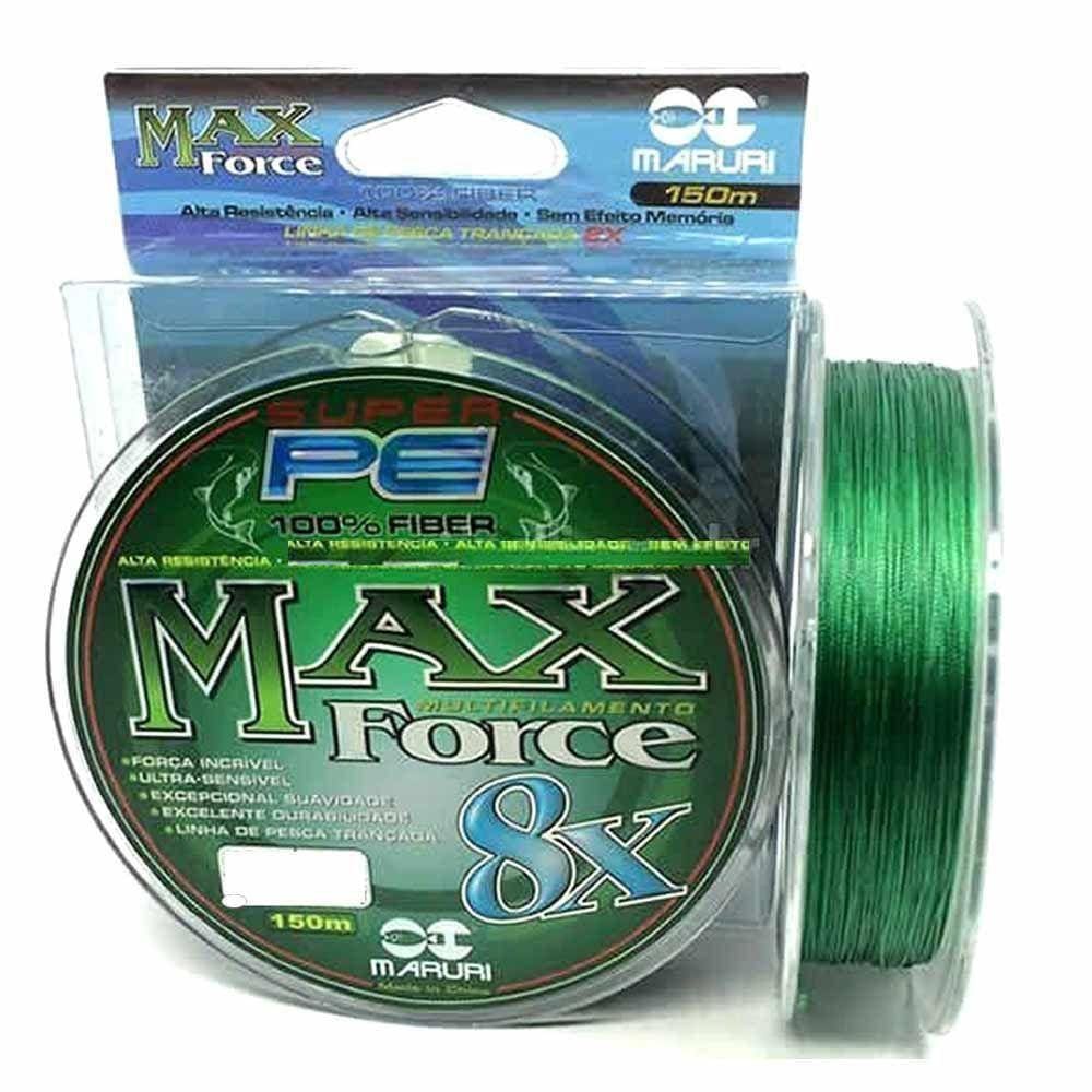Linha De Pesca Multifilamento 150m Max Force 8 Fios Medida 0,34mm