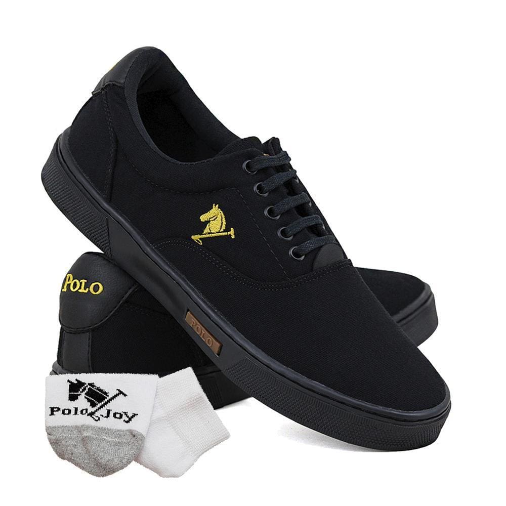 Kit Sapatênis Casual Amarração com Meia Masculino Confort