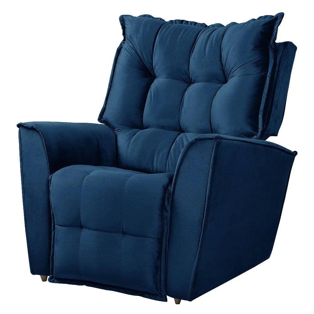 Poltrona da Mamãe Reclinável Carinho Veludo Speciale Home
