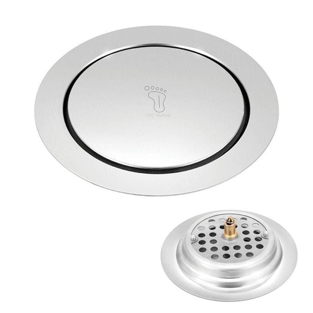 Ralo Click Inteligente 15X15 Inox Redondo Banheiro Lavabo Casa