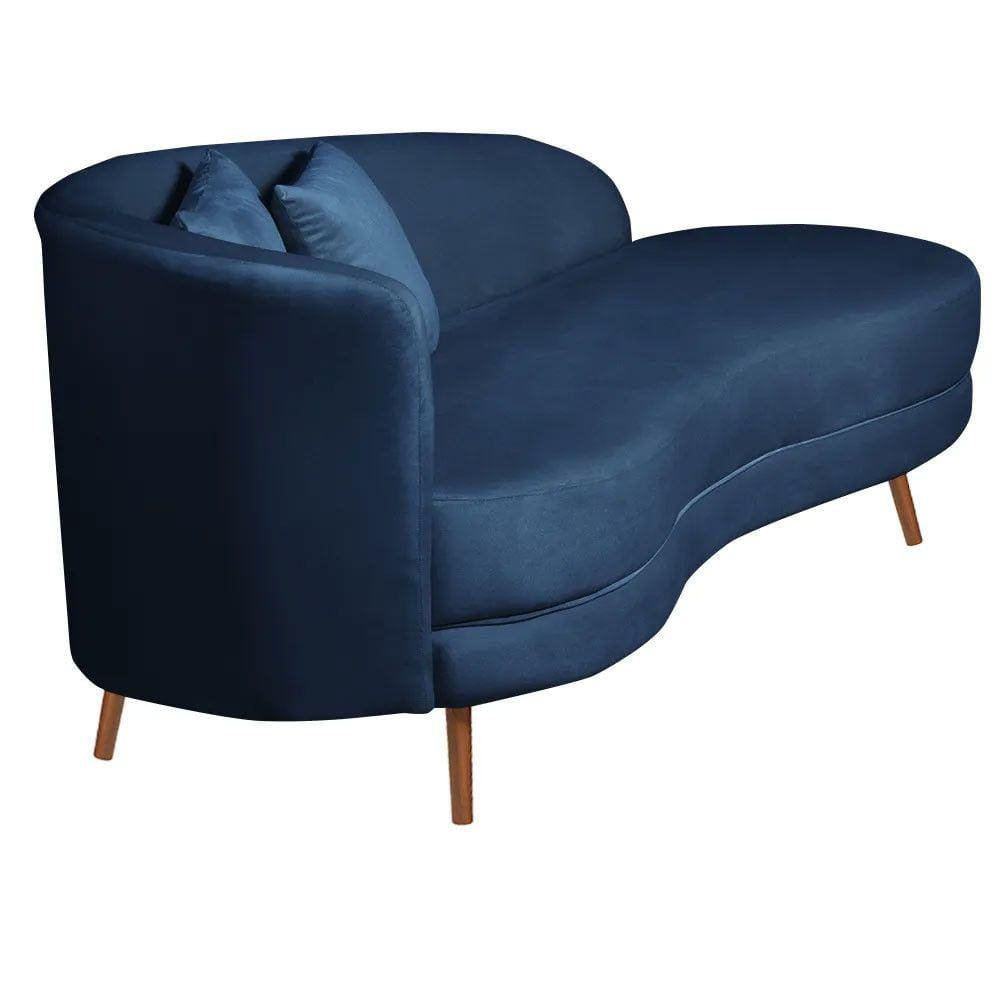 Chaise Longue Divã Emili em Madeira de Reflorestamento 160cm Veludo Speciale Home