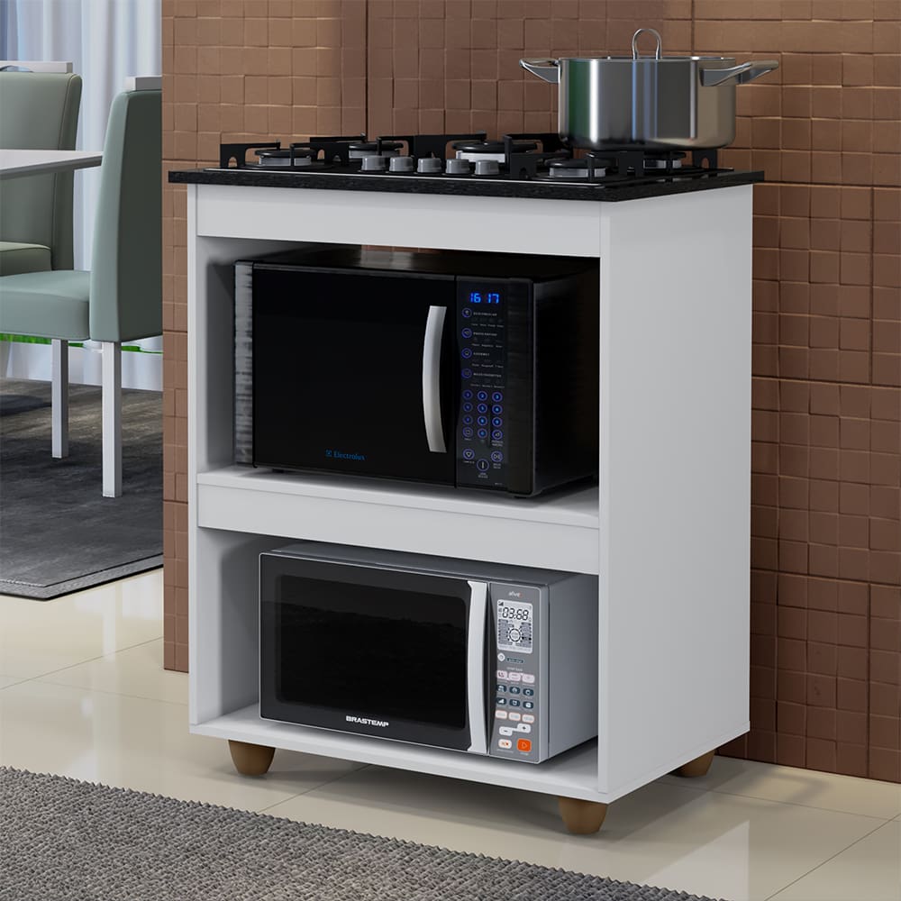 Balcão de Cozinha para Cooktop 4 Bocas Turim Kaiki