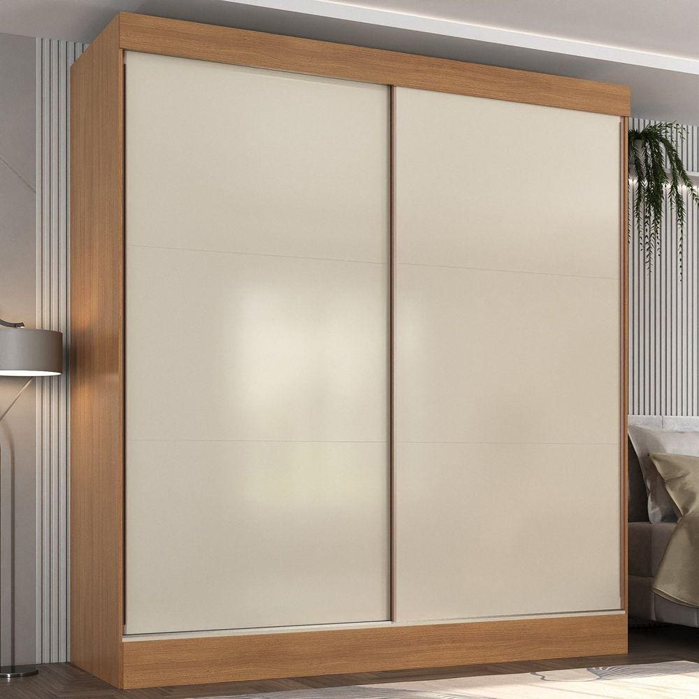 Guarda-roupa Casal Flex 2 Portas 3 Gavetas Pantanal Cinamomo/Off White