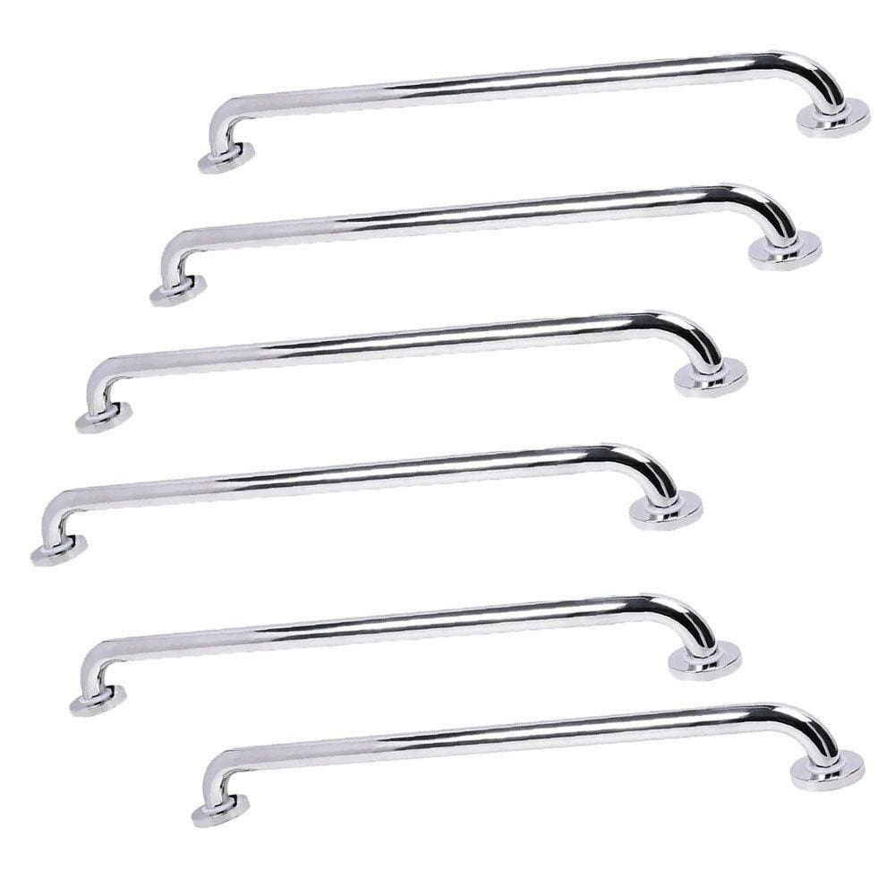 Alça Barra Apoio 70cm Inox Kit 5 Uni Criança Idoso Acessibilidade Gestante Deficiente Segurança Anti