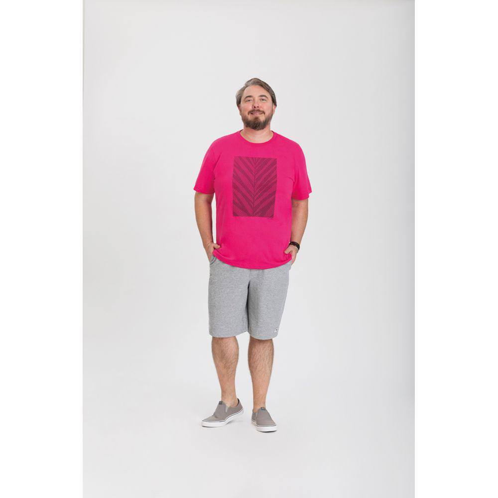 Camiseta Manga Curta Estampada Plus Size