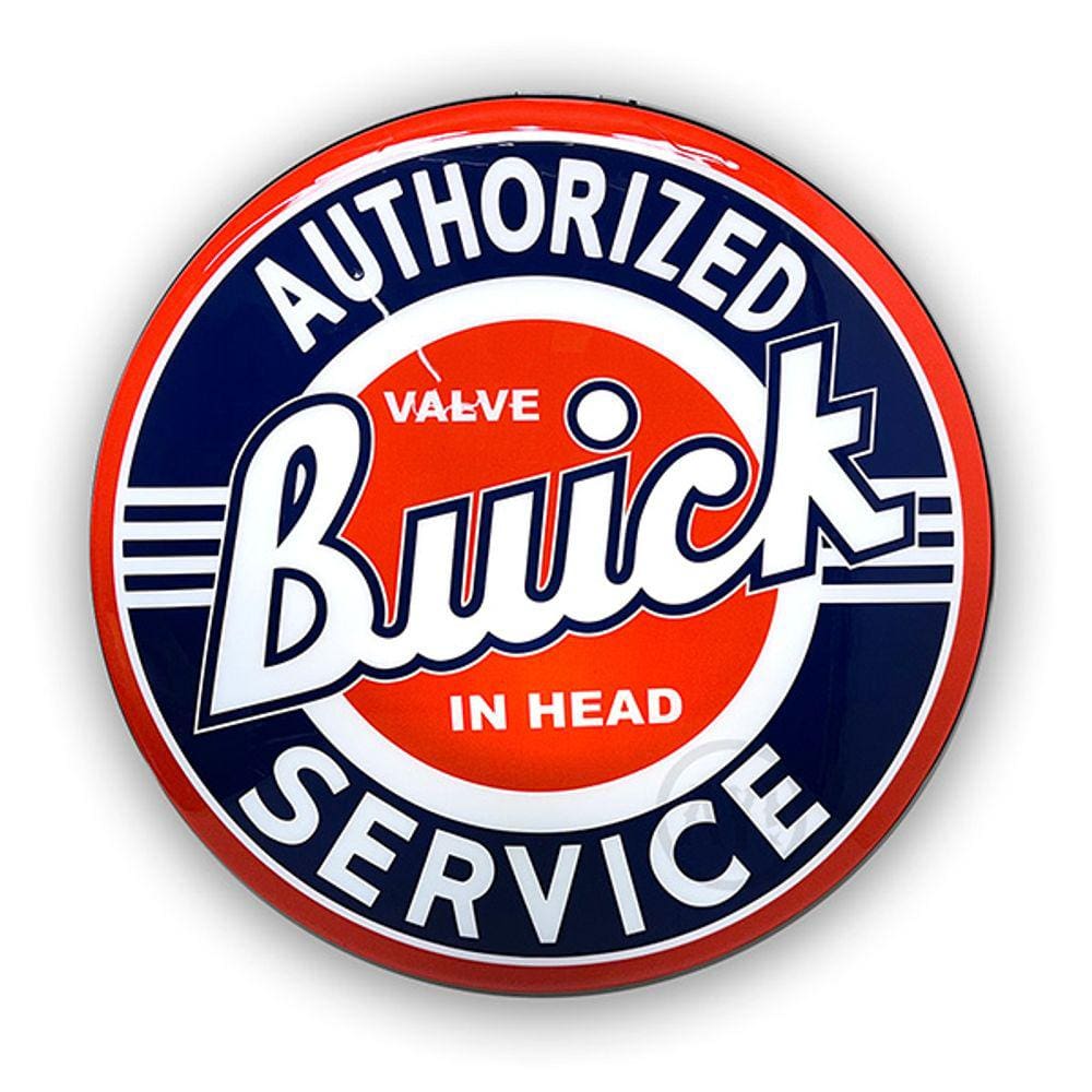 Luminoso de Parede BUICK SERVICE Decorativo Bar Garagem - Lâmpada LED Bivolt