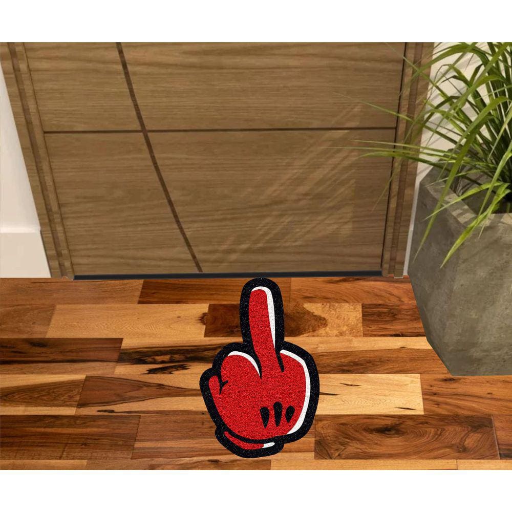 Tapete Dedo Do Meio No Formato Divertido.