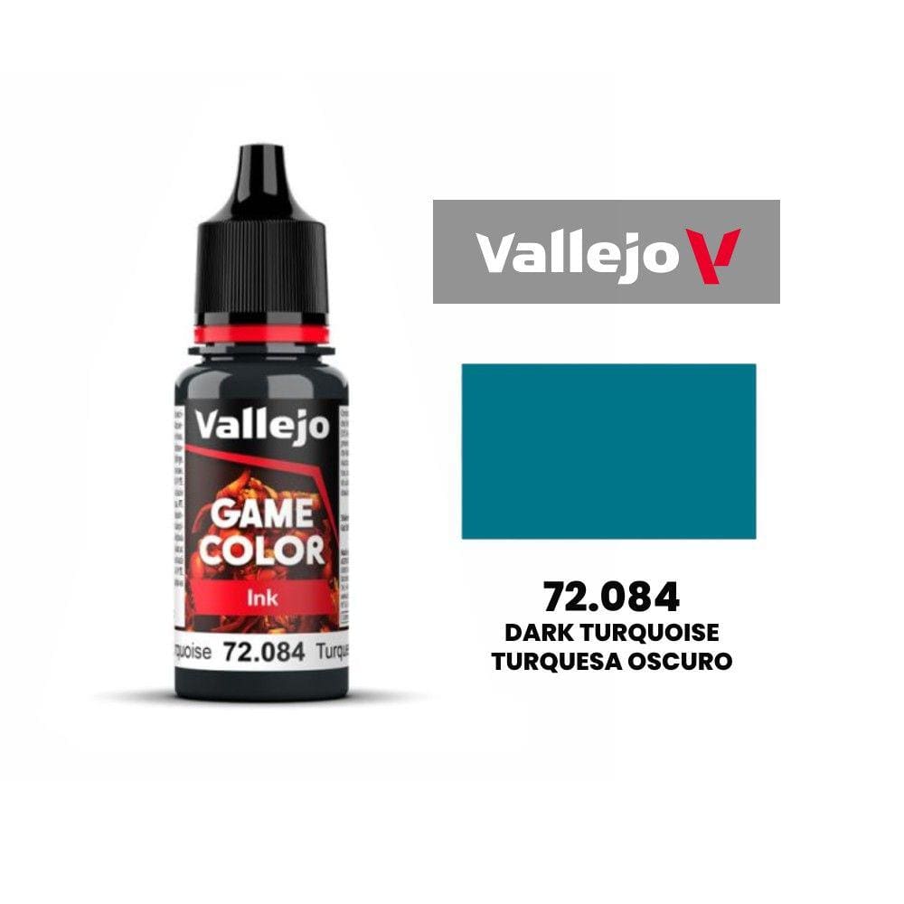 Vallejo Game Color Dark Turquoise 72.084 Turquesa Oscuro Tinta Pintura de Miniaturas