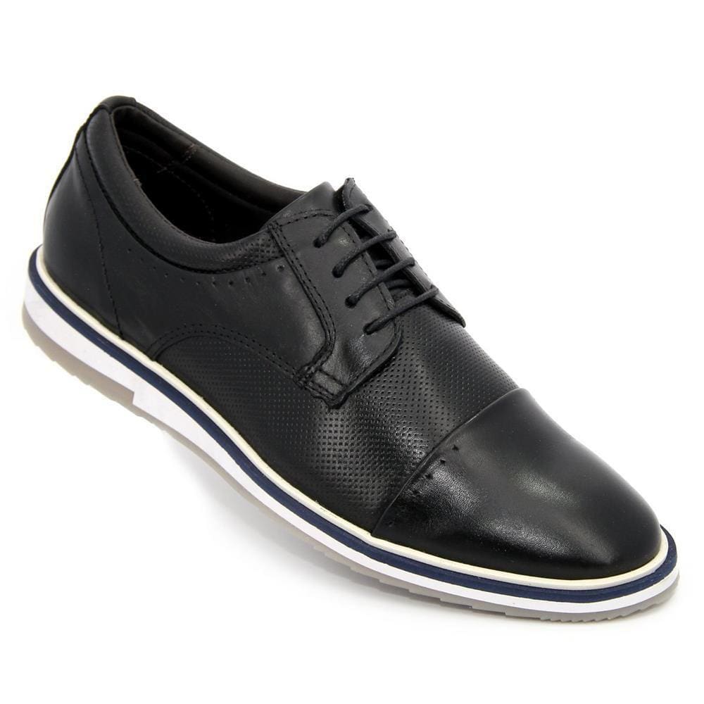 Oxford Masculino Couro Cadarço Leve Liso Conforto