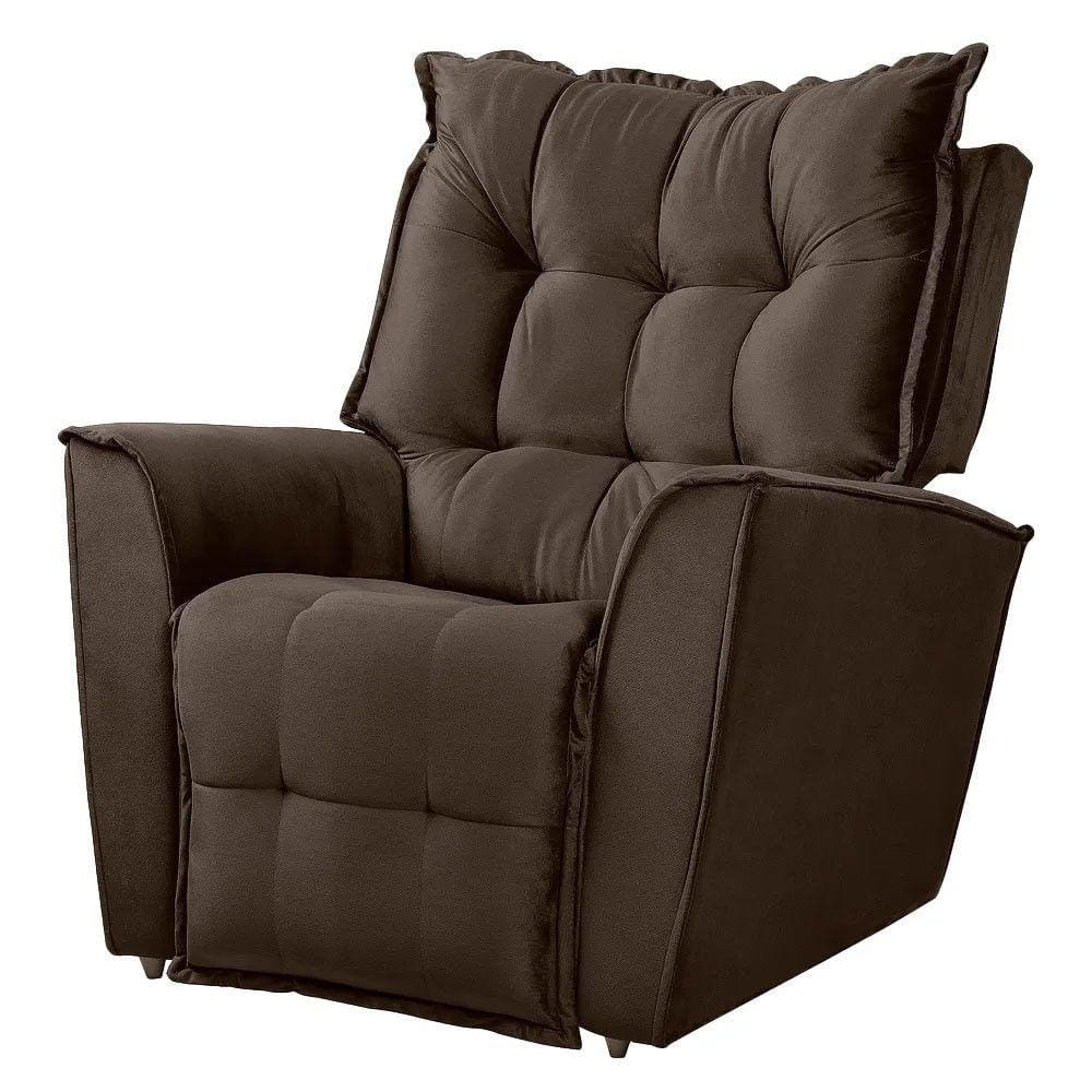 Poltrona do Papai Reclinável King Veludo Speciale Home