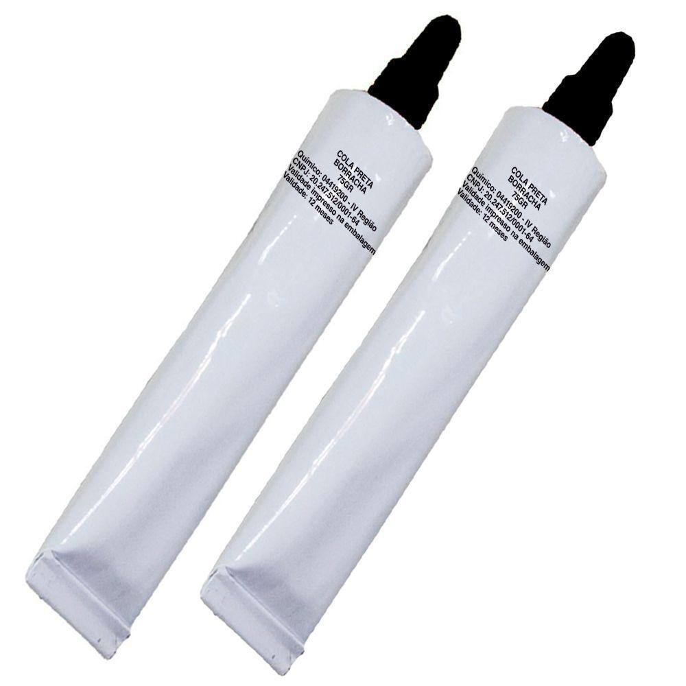 Kit 2 Cola Preta Adesivo de Reparo Alto Falantes 75gr